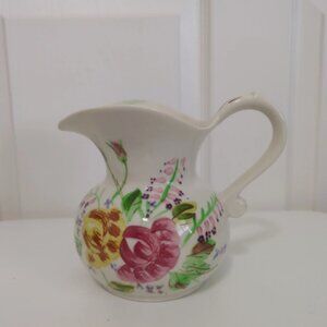 Vintage Blue Ridge China Sally Hand Painted Pitcher Floral, 1930s, USA, EUC
